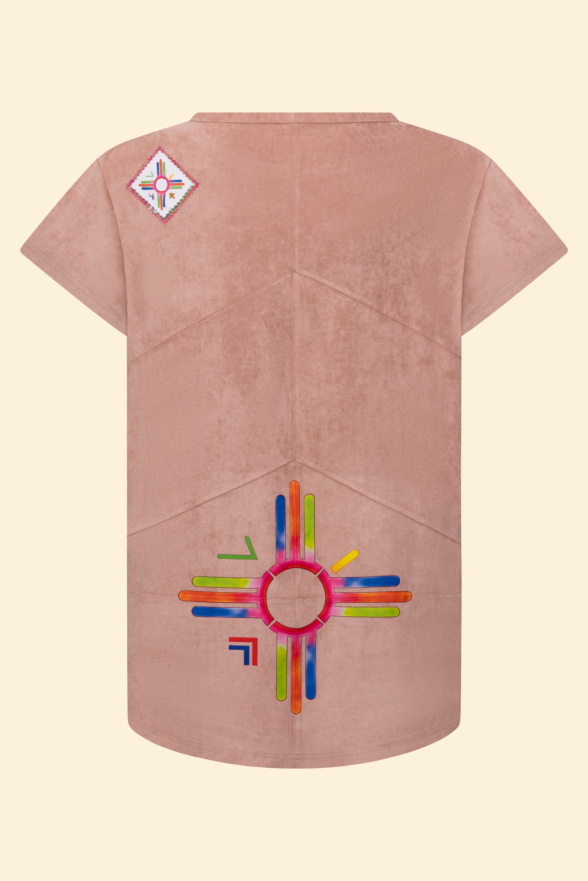 MEN SUEDE PANEL TEE